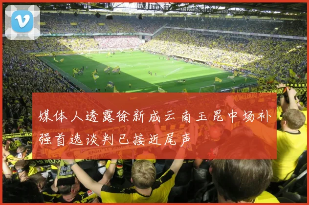 媒体人透露徐新成云南玉昆中场补强首选谈判已接近尾声